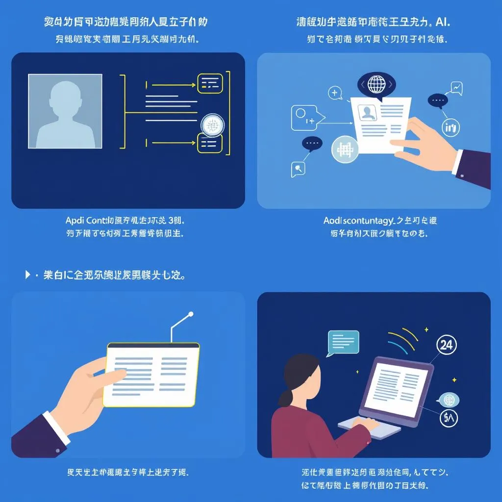 Different application scenarios demonstrating swapping face detection tools to successfully identify and prevent the abuse of AI technology case ,such as identity verification, content auditing and so on.