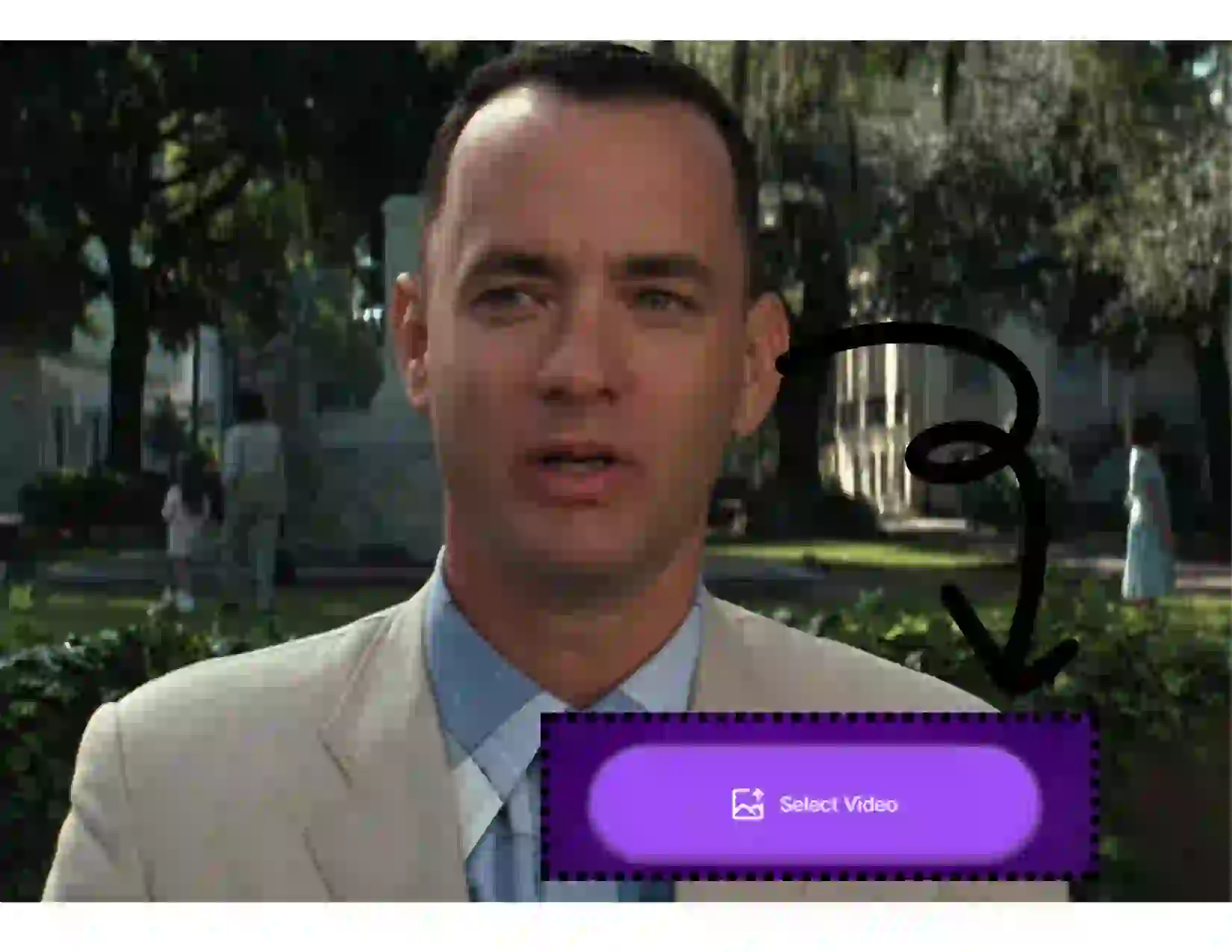 Long Video Face Swap Tutorial Step 1: You can upload the Long Video that needs a face swap. The video uploaded here is a clip from the movie Forrest Gump.